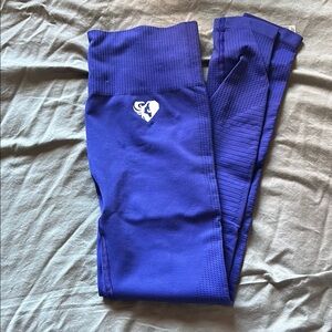 Blue Leggings with Logo